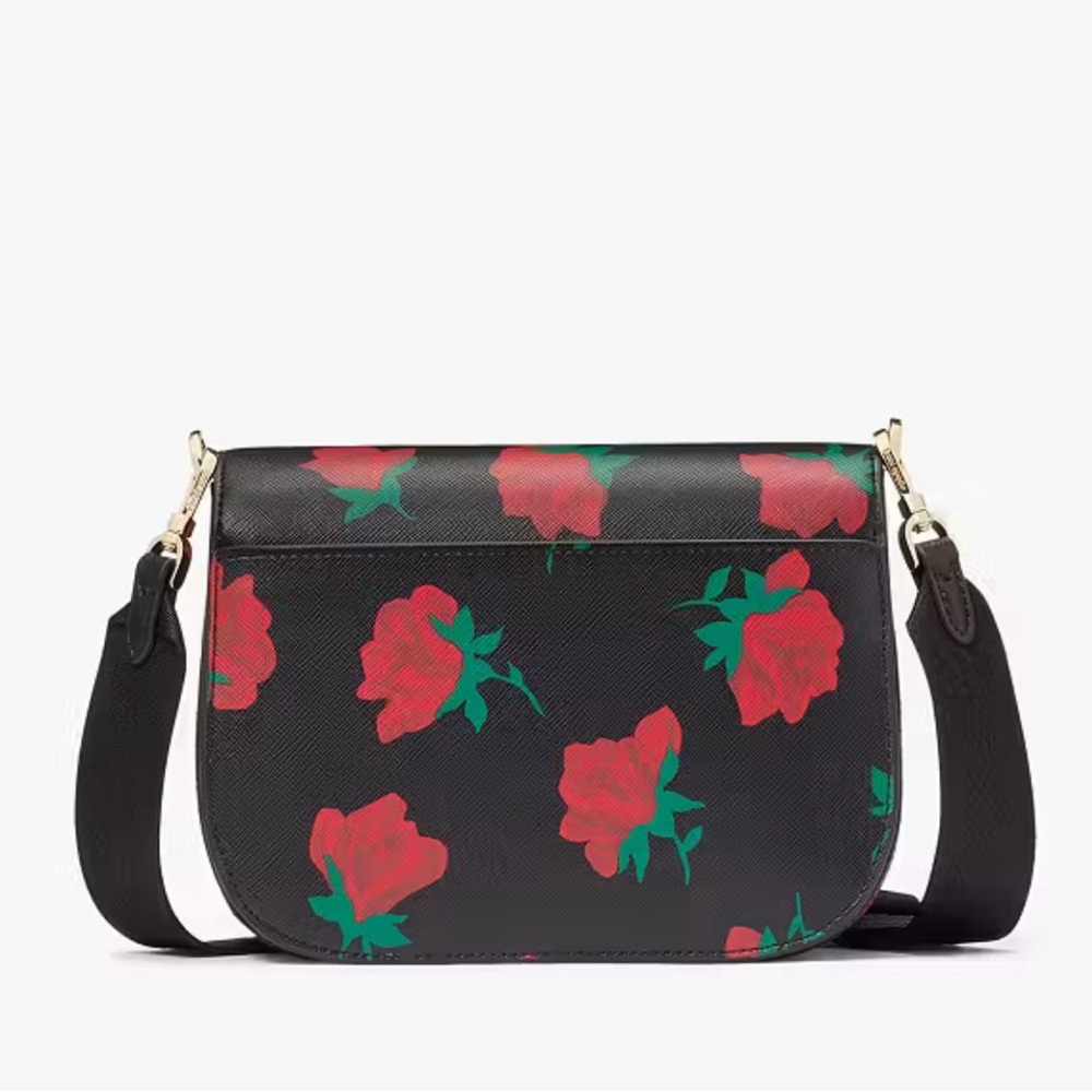 Kate Spade Madison Rose Toss Printed Saddle Bag - Picture 15 of 15
